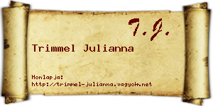 Trimmel Julianna névjegykártya